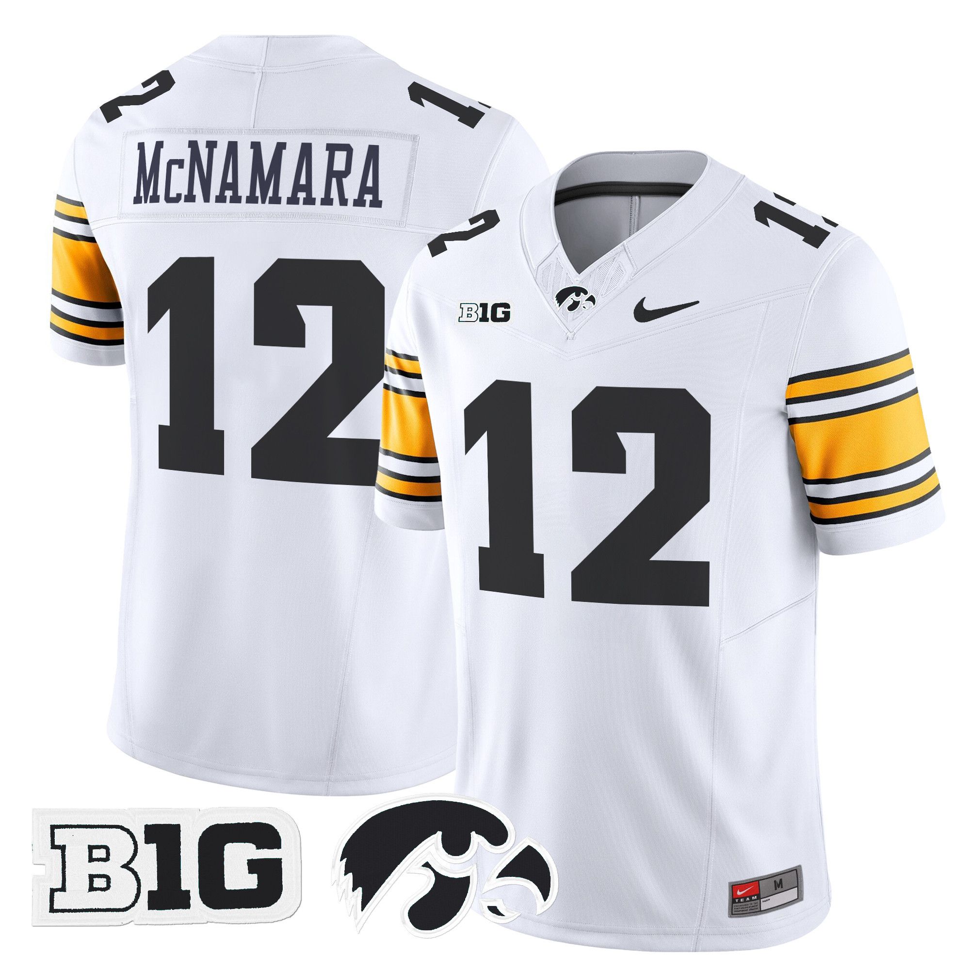 Men Iowa Hawkeyes #12 Mcnamara White Nike 2024 Vapor Limited NCAA Jersey->ncaa teams->NCAA Jersey
